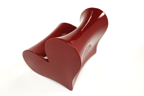 Heart Chair - Love Chair - Art furniture sculptures "Useful Icon" - poltrona cuore . sedia a cuore - poltrona rossa by Luca Casini Editions